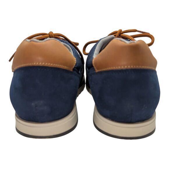 Hitchcock Wide Shoes  Comfortable Mens Navy Blue Casual Footwear Size 9E Sneaker